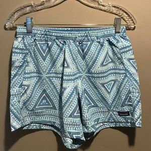 Patagonia Baggies, Blue Pattern, Size Small